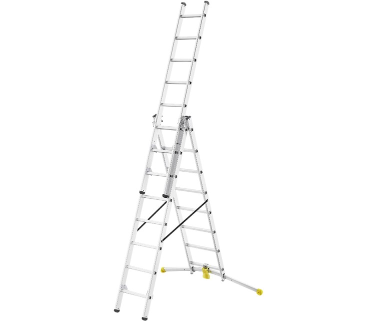 Kāpnes kombinējamās HobbyLOT / alumīnija / 2x8+1x9 pakāpieni