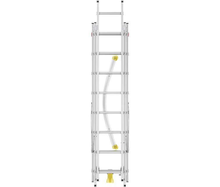 Combination stairs HobbyLOT / aluminium / 2x8+1x9 steps