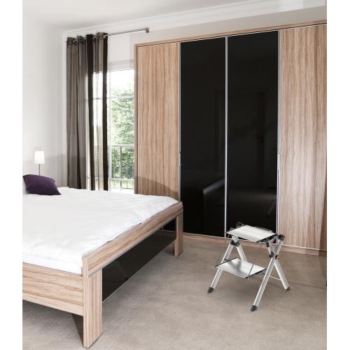 Pakāpienu soliņš salokāms MK80 ComfortLine / alumīnija /  2 pakāpieni 