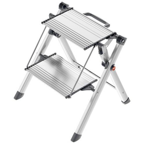 ( WITHOUT PACKAGING ) Folding step bench MK80 ComfortLine / aluminium / 2 steps 
