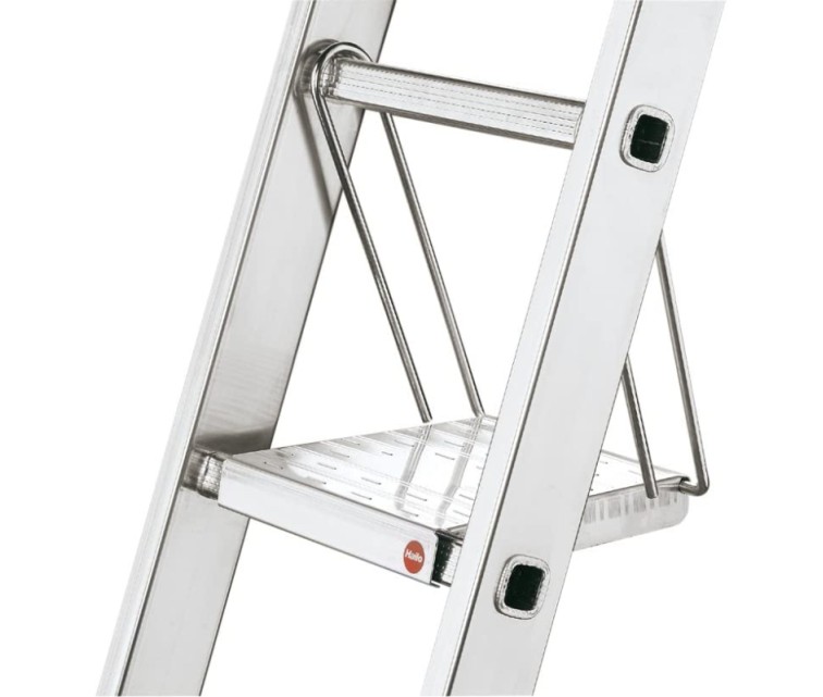 ProfiStep Combi Combination Staircase with additional step set / aluminium / 3x9 steps