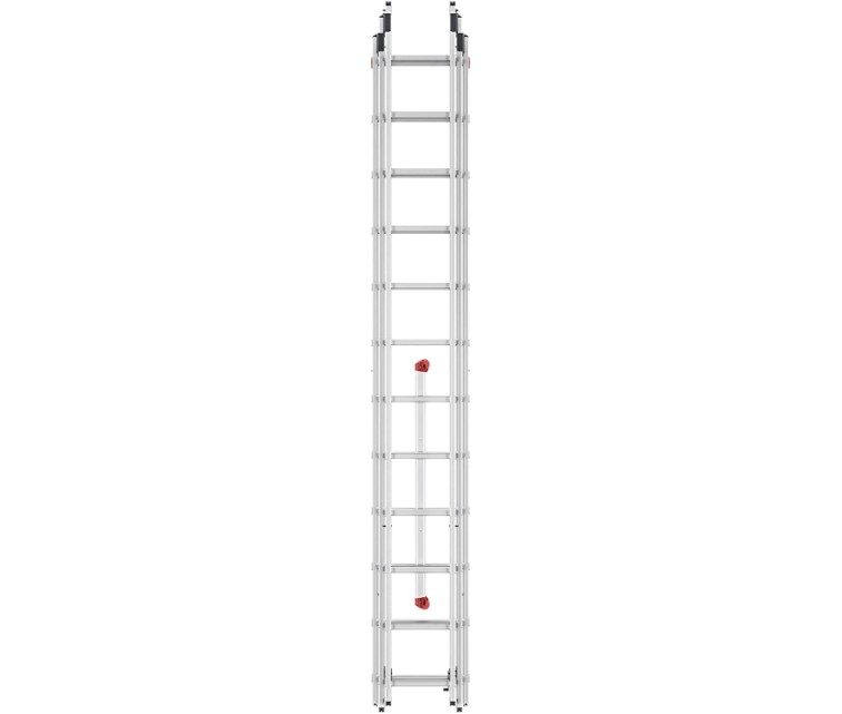 ProfiStep Combi ladder / aluminium / 3x12 steps