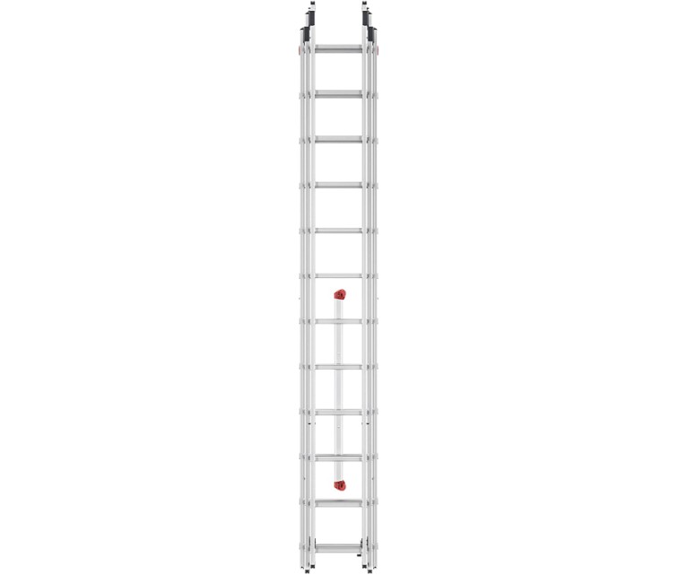 Лестницы комбинируемые ProfiStep Combi с дополнительным набором ступеней / алюминий / 3x12 ступеней
