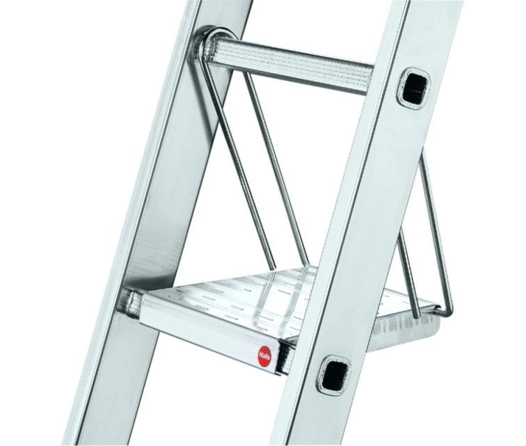 ProfiStep Combi Combination Staircase with additional step set / aluminium / 3x12 steps