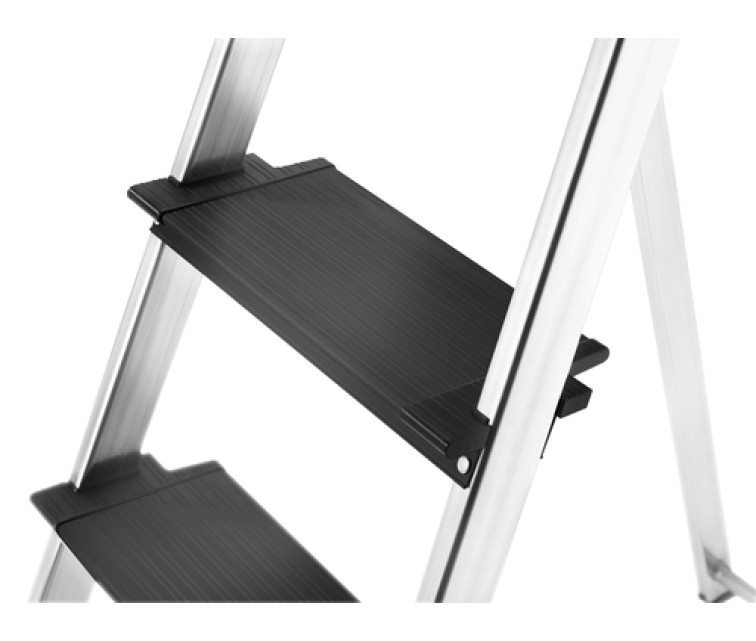 Household ladder L100 TopLine / aluminium / 3 steps