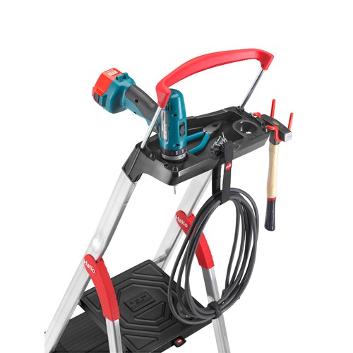 Household ladder L100 TopLine / aluminium / 3 steps