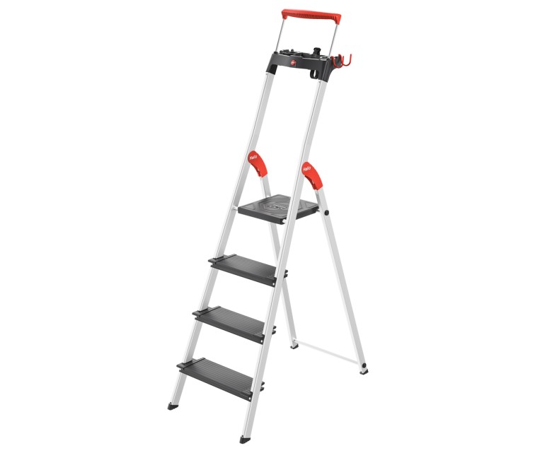 Household ladder L100 TopLine / aluminium / 4 steps