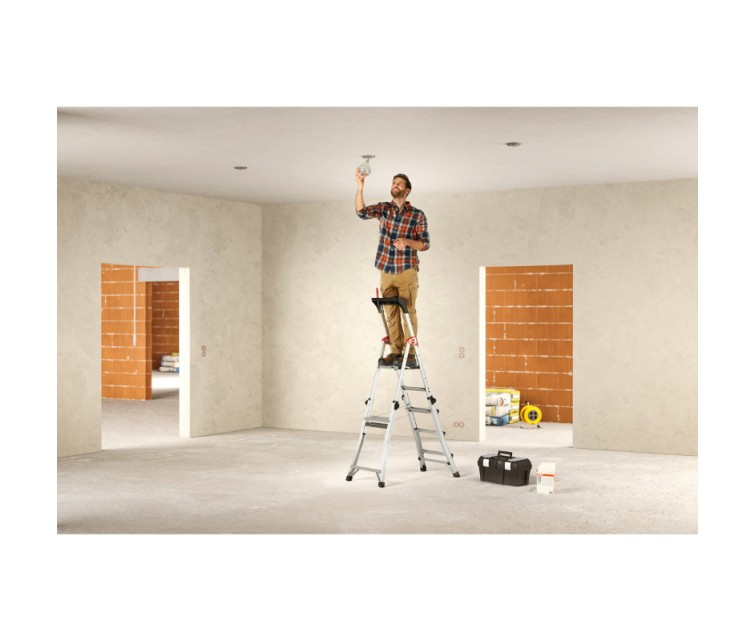 TL100 TopLine household ladder / aluminium / 3-5 steps