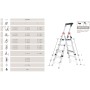 TL100 TopLine household ladder / aluminium / 3-5 steps