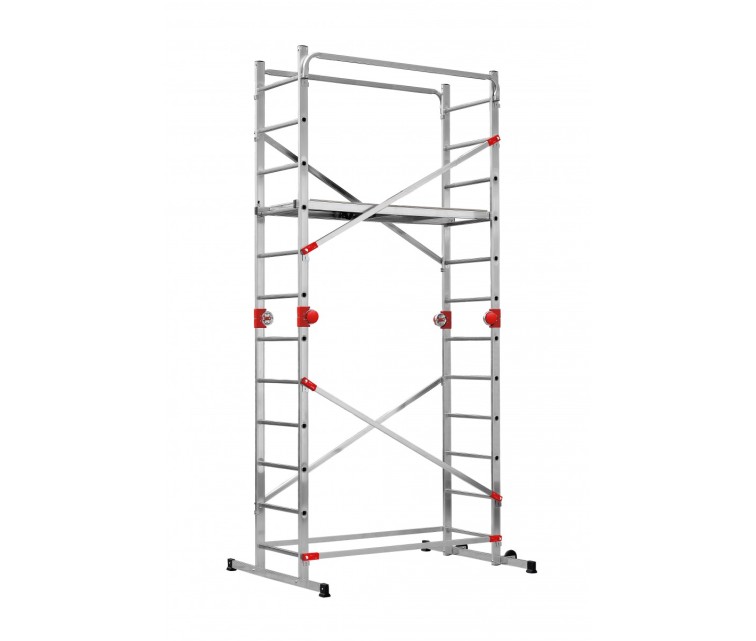 Scaffolding G60 / aluminium / 2x12 steps