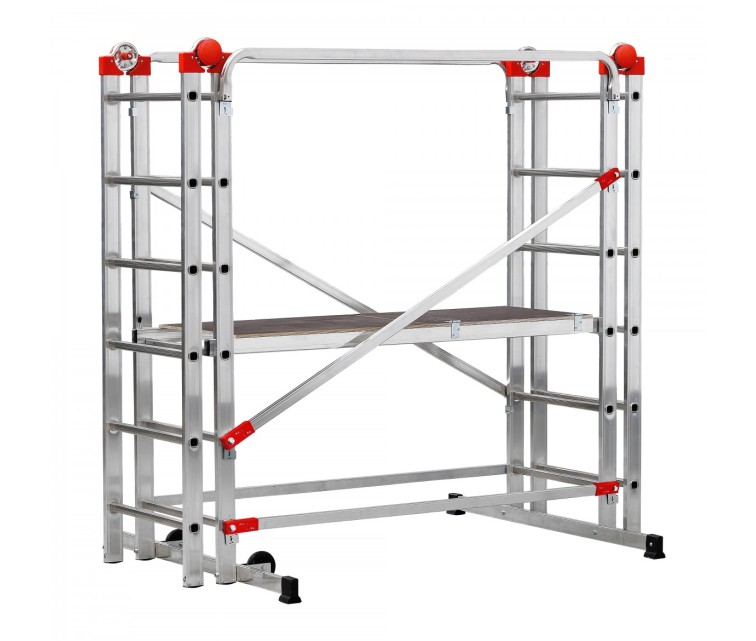 Scaffolding G60 / aluminium / 2x12 steps