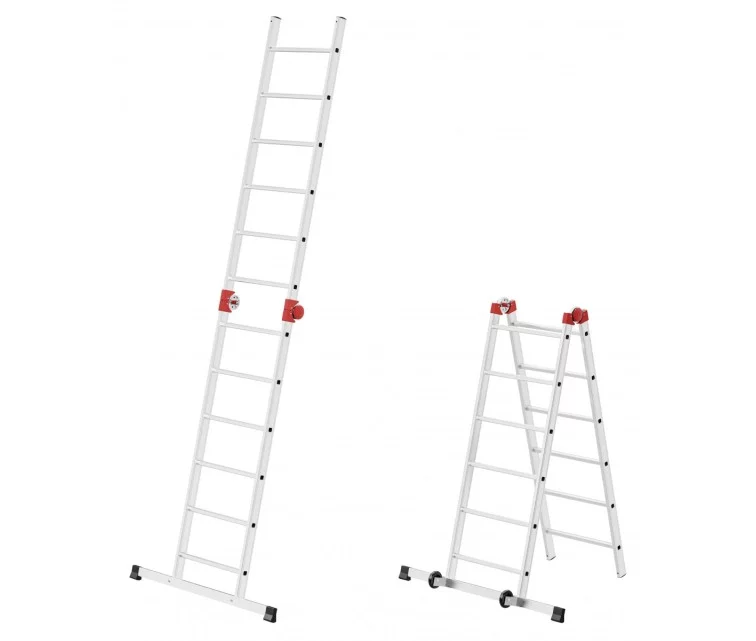Kopėčios G60 iš aliuminio, 2x12 laiptelių Pastoliai G60 / aliuminis / 2x12 pakopų