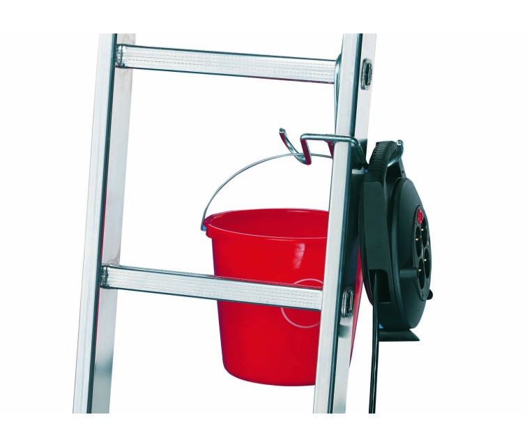 Hook for hanging buckets on ladders