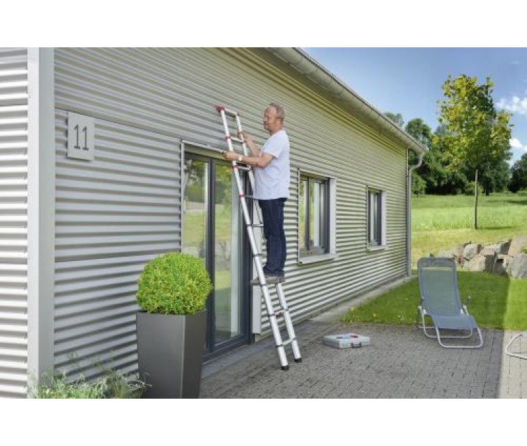 Telescopic ladder T80 FlexLine / aluminium / 9 steps