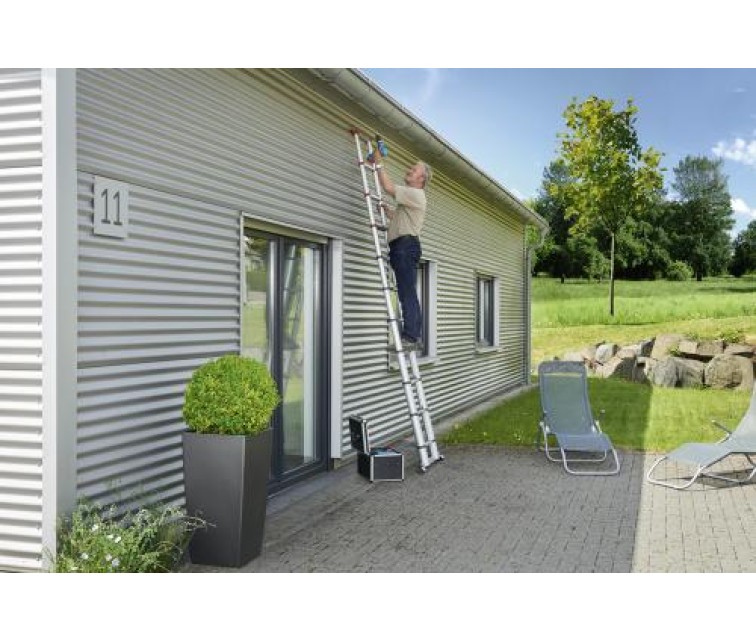 Telescopic ladder T80 FlexLine / aluminium / 11 steps