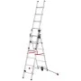 Combination stairs S100 Hailo ProfiLOT / aluminium / 2x6+1x5 steps Combination stairs S100 Hailo ProfiLOT / aluminium / 2x6+1x5 steps