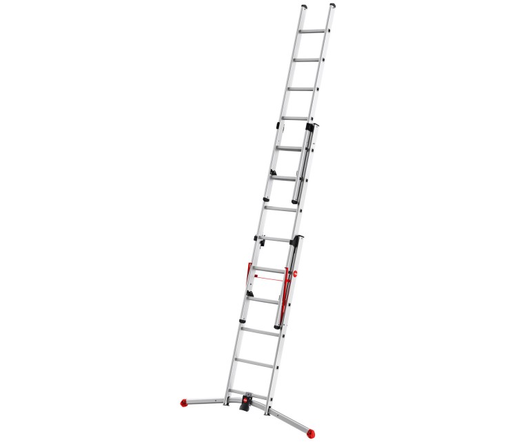 Комбинированная лестница S100 Hailo ProfiLOT / алюминий/ 2x6+1x5 ступени