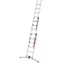 Combination stairs S100 Hailo ProfiLOT / aluminium / 2x6+1x5 steps Combination stairs S100 Hailo ProfiLOT / aluminium / 2x6+1x5 steps