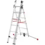 Combination stairs S100 Hailo ProfiLOT / aluminium / 2x6+1x5 steps Combination stairs S100 Hailo ProfiLOT / aluminium / 2x6+1x5 steps