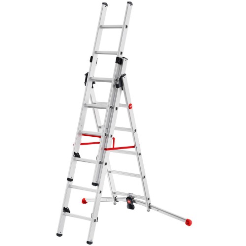Kāpnes kombinējamās S100 Hailo ProfiLOT / alumīnija / 2x6+1x5 pakāpieni Kāpnes kombinējamās S100 Hailo ProfiLOT / alumīnija / 2x6+1x5 pakāpieni