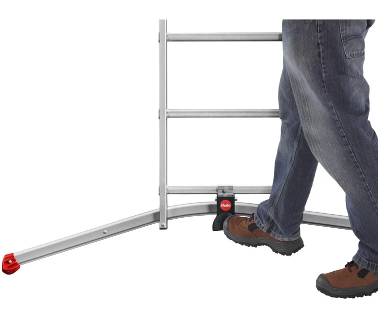 Combination stairs S100 Hailo ProfiLOT / aluminium / 2x6+1x5 steps Combination stairs S100 Hailo ProfiLOT / aluminium / 2x6+1x5 steps