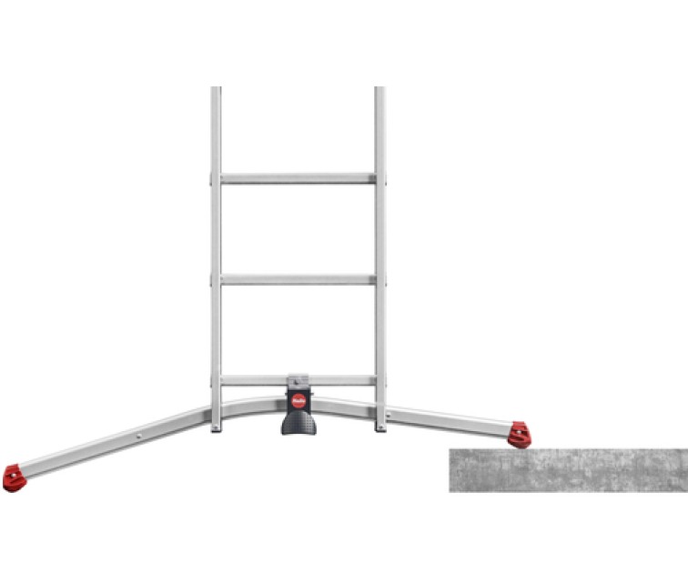Kāpnes kombinējamās S100 Hailo ProfiLOT / alumīnija / 2x9+1x8 pakāpieni