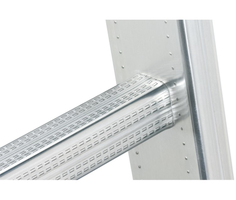 Combination stairs S100 Hailo ProfiLOT / aluminium / 2x9+1x8 steps