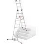 Kombineeritud redel S100 Hailo ProfiLOT / alumiinium / 2x9 + 1x8 astet Kombineeritud redel S100 Hailo ProfiLOT / alumiinium / 2x9 + 1x8 astet
