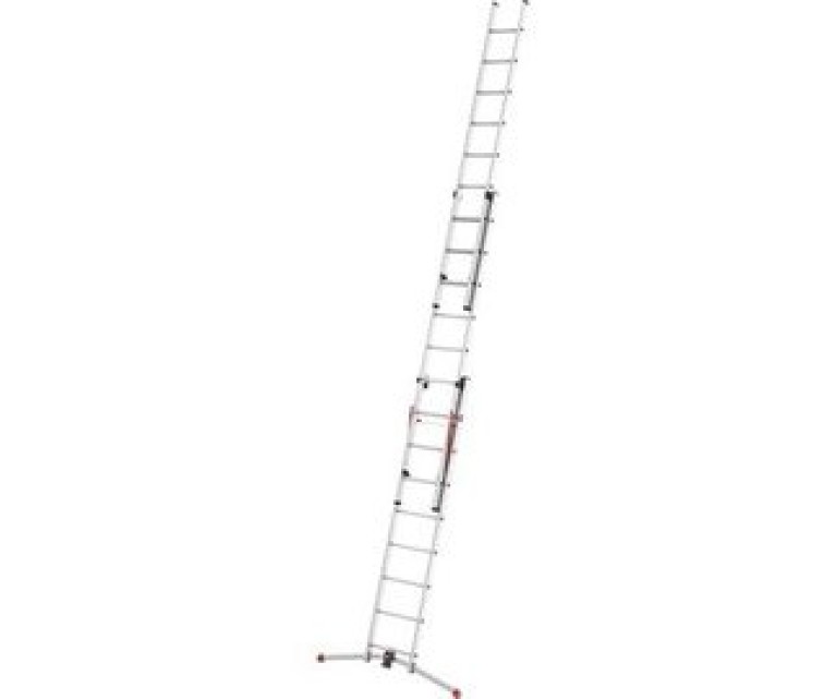 Kāpnes kombinējamās S100 Hailo ProfiLOT / alumīnija / 2x9+1x8 pakāpieni
