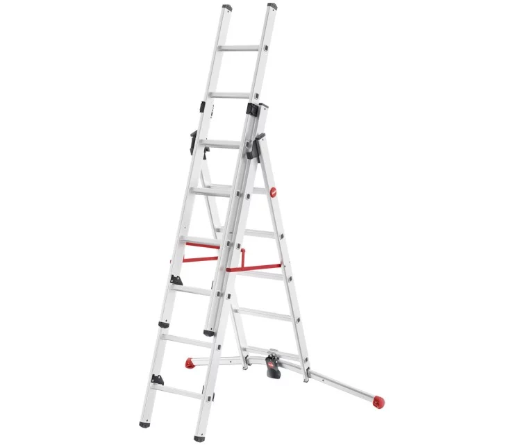 Kombineeritud redel S100 Hailo ProfiLOT / alumiinium / 2x9 + 1x8 astet Kombineeritud redel S100 Hailo ProfiLOT / alumiinium / 2x9 + 1x8 astet