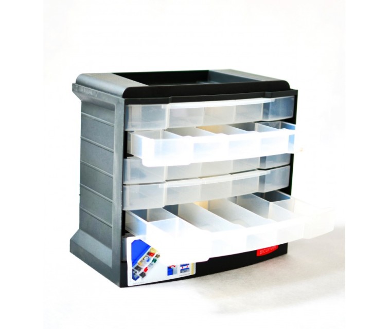 Tool and small box with 5 drawers 29x17x27cm