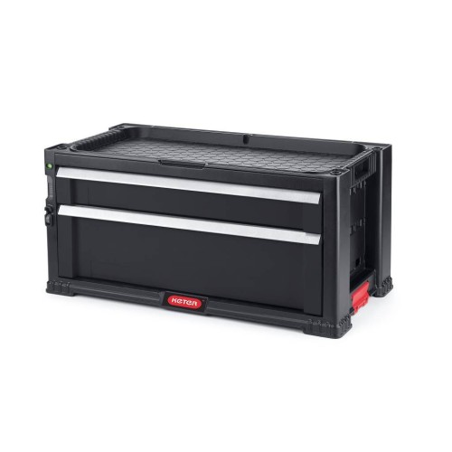 Instrumentu lāde ar 2 atviktnēm Drawers Tool Chest 56,2x28,9x26,2cm Instrumentu lāde ar 2 atviktnēm Drawers Tool Chest 56,2x28,9x26,2cm