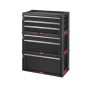 Instrumentu lāde ar 6 atviktnēm uz riteņiem Drawers Tool Chest Set 56,2x28,9x74,2cm