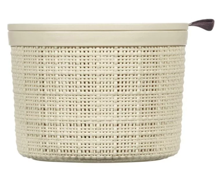 Basket with lid Jute round 2L Ø17x13cm cream Basket with lid Jute round 2L Ø17x13cm cream