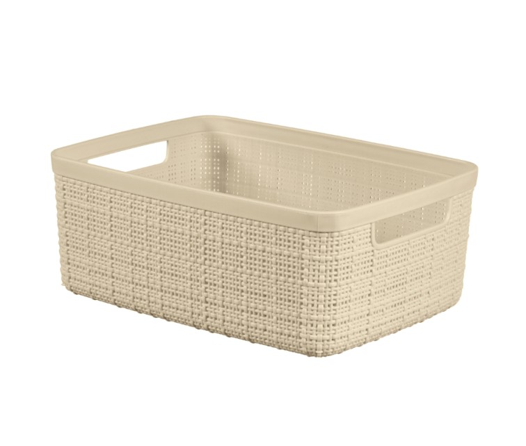 Basket Jute S 5L 27x20x11cm cream