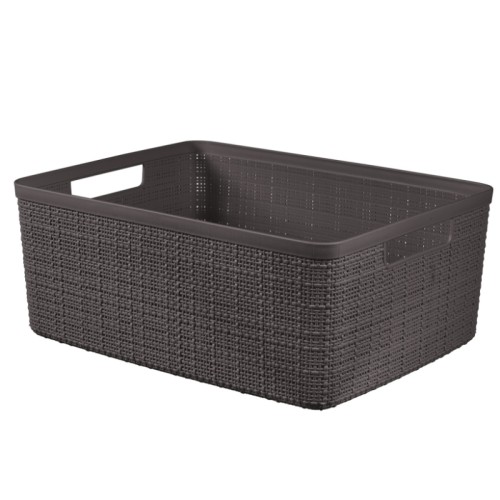 Groziņš Jute M 12L 36x28x15cm tumši pelēks Groziņš Jute M 12L 36x28x15cm tumši pelēks