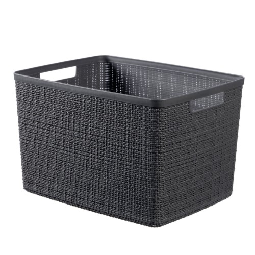 Groziņš Jute L 20L 36x28x23cm tumši pelēks Groziņš Jute L 20L 36x28x23cm tumši pelēks