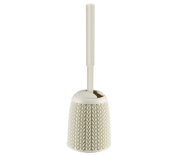 Toilet brush with holder Knit Ø14x43cm white