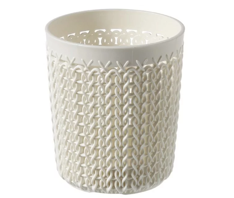 Basket Knit S round Ø10x11cm white Basket Knit S round Ø10x11cm white