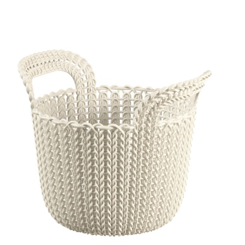 Grozs Knit XS apaļš 3L 23x19x19cm balts Grozs Knit XS apaļš 3L 23x19x19cm balts