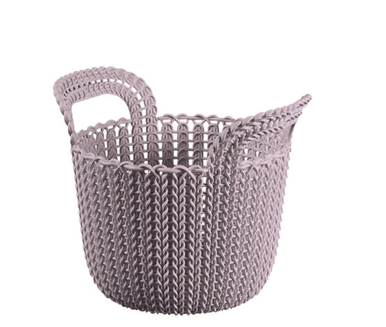 Basket Knit XS round 3L 23x19x19cm light purple