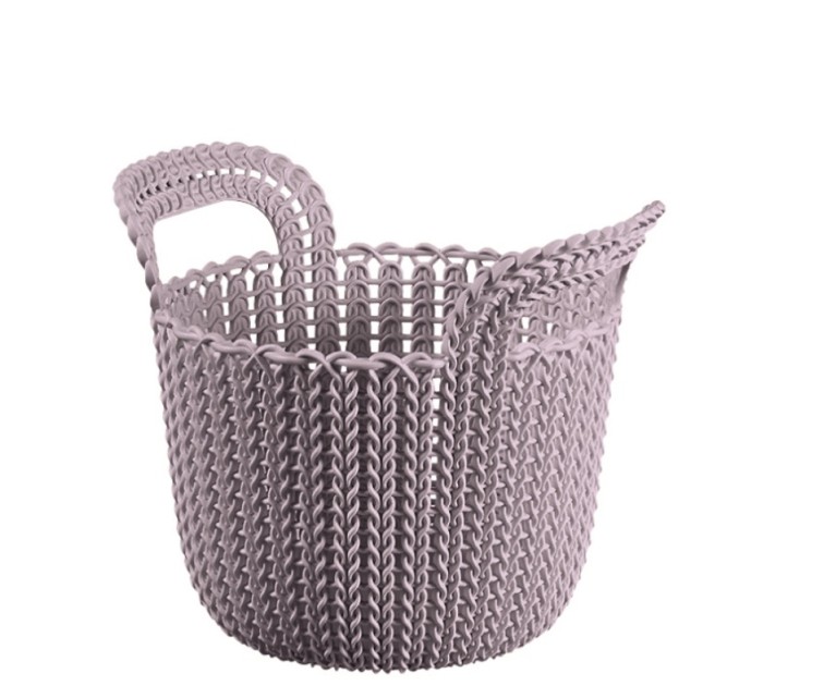 Grozs Knit XS apaļš 3L 23x19x19cm gaiši violets