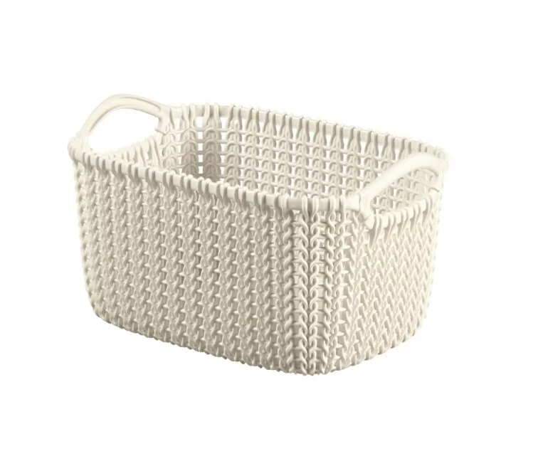 Grozs Knit XS taisnstūris 3L 25x18x14cm balts Grozs Knit XS taisnstūris 3L 25x18x14cm balts