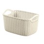 Basket Knit XS rectangle 3L 25x18x14cm white