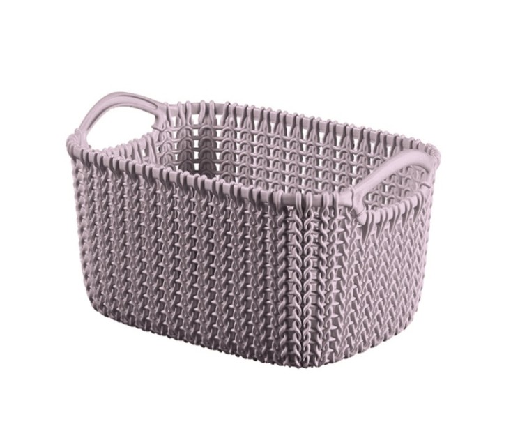 Basket Knit XS rectangle 3L 25x18x14cm light purple