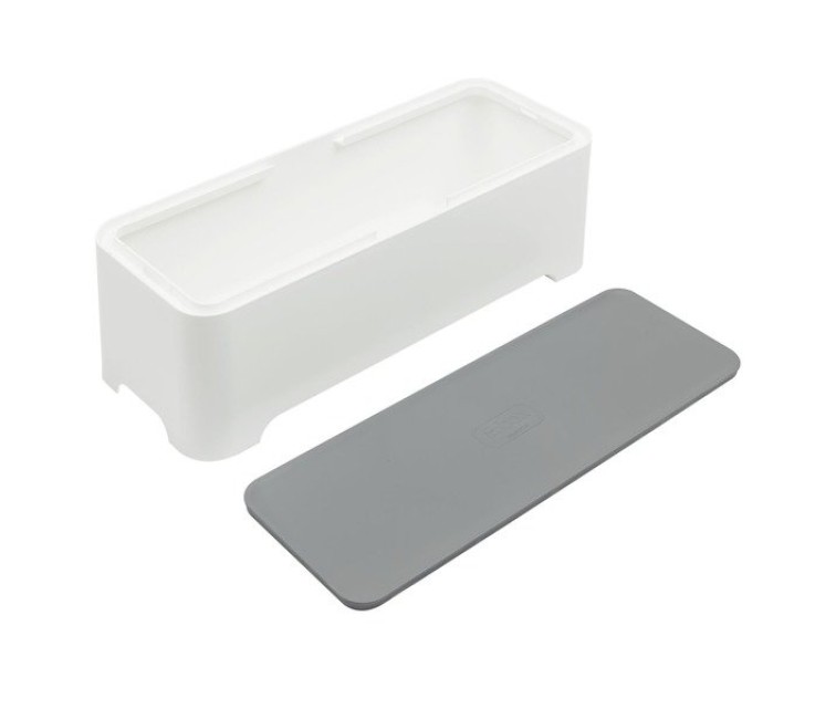 Коробка с крышкой для скрытия проводовi E-Box M 36x14x12cm белый/серый