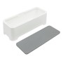 Box with lid for hiding cables E-Box M 36x14x12cm white/grey