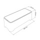 Kaste ar vāku vadu paslēpšanai E-Box M 36x14x12cm balta/pelēka Kaste ar vāku vadu paslēpšanai E-Box M 36x14x12cm balta/pelēka