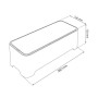 Box with lid for hiding cables E-Box M 36x14x12cm white/grey