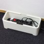 Box with lid for hiding cables E-Box M 36x14x12cm white/grey